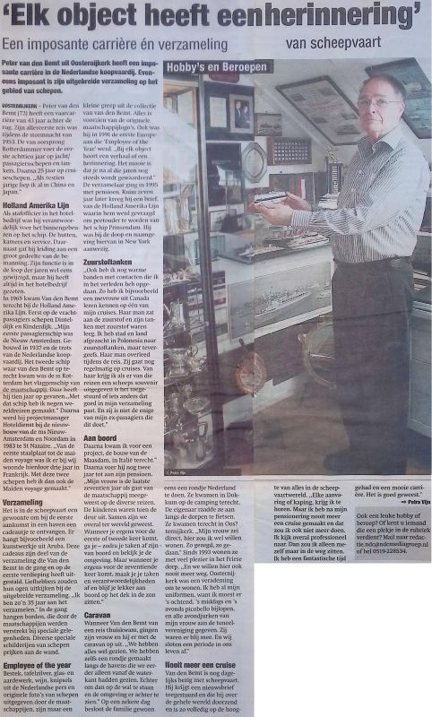Personen - Peter van den Bemt, zeeman